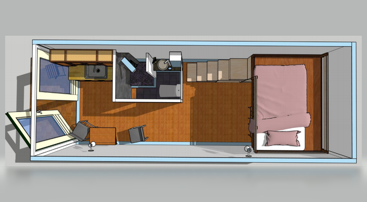 Tiny House in zeecontainer